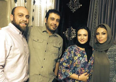 محسن چاووشی و همسرش - گلاره عباسی و همسرش