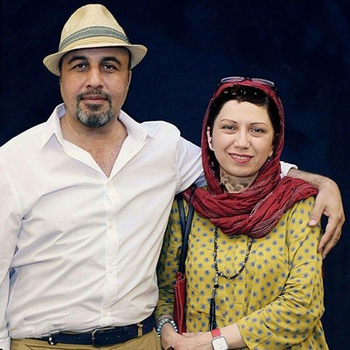 رضا عطاران و همسرش فریده فرامرزی